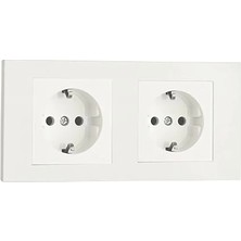 AyrStore Ovivo Grano Beyaz 2'li Set Topraklı Priz + Topraklı Priz