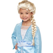 Skygo Platin Altın Dore Renk Karlar Ülkesi Elsa Frozen Peruğu Çocuk Boy