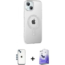İlk El Grup Ieg™ iPhone 14 Yörünge Koleksiyonu - Siyah Bilvis 5in1 5d Magic Hayalet Cam Ekran Koruyucu + Mavi Shine Kamera Lens