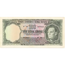 Urlanumis 5. Emisyon 100 Lira 6. Tertip Vf – Çt F84 Seri Banknot
