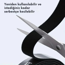 AyrStore Polham 5 Metre Cırt Cırt Bantlı Kablo Sarıcı Düzenleyici Organizatör, Kesilebilir Kablo Düzenleyici