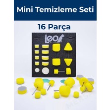 Leo Mini Polisaj Sünger Seti 16 Parça – Pasta Cila ve Detay Temizleme Için Mini Ped Seti