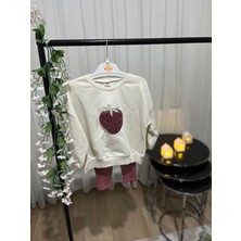 Wow Colors Kız Çocuk Çilek Nakışlı Fitilli Iki Ip Takım