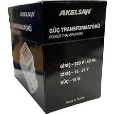 AyrStore Akelsan AK-311 Zil Trafosu 220V Giriş 15-24V Çıkış – 15W Ray Tipi Trafo | Kapı Zili ve Otomatikleri