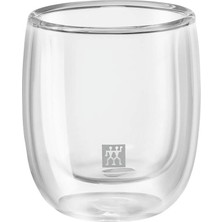 AyrStore Zwilling Çift Camlı 2'li Espresso Bardak Seti, Şeffaf, 80 ml