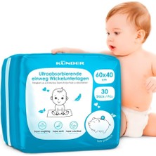 Künder 30’lu Tek Kullanımlık Bebek Alt Değiştirme Minderi 60X40 cm