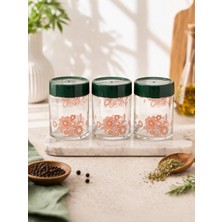 M'art Home 3 Lü Çiçek Cam Baharalık 300 Ml.