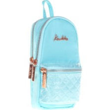 Kaukko Kalem Çantası Bright Junior Bag Kapitone-Turkuaz K2462