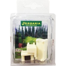Jordania Ölçekli Mimari Maket Koltuk Takım 2 Tekli 1 İkili Yastıklı 1/100 Je08-Sf102A-100