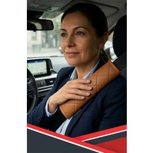 Peugeot 106 Uyumlu Emniyet Kemer Pedi Siyah Deri Beyaz Dikişli