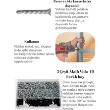 AyrStore 555 Adet 16 Çeşit Matkap Uçlu Vida Seti, Yhb Akıllı Vida,ysb Akıllı Vida ve Alçıpan Vidası