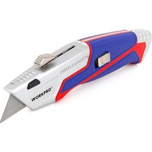 AyrStore WP213012 Ağır Hizmet Alüminyum Gövde Geri Çekilebilir Rötuş Maket Bıçağı + 4 Adet Yedek