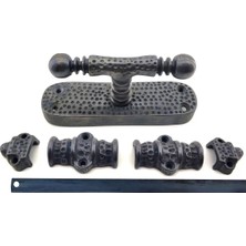 Skygo Antika Tarz Dekoratif Pirinç Üstten Ispanyolet - 133X40 Mm, Oksit