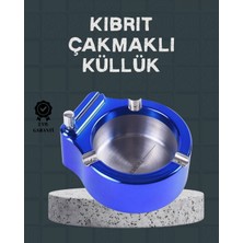 AyrStore Masa Üstü Çakmaklı Küllük Paslanmaz Metal Gövde