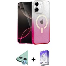 İlk El Grup Ieg™ iPhone 12 Kılıf Eksen Minimal Özel Seri - Siyah Bilvis 5in1 3D Magic Cam Ekran Koruyucu + Mavi Raze Metal Kamera Lens