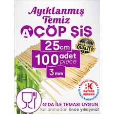 Home BAYRAK KÜRDAN Çöp Şiş  100 Adet, 3 mm - Adana, Urfa, Et, Tavuk, Sebze Kebap Yemekler Için Ahşap, Odun, Bambu