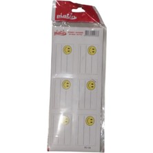  platin sticker etiket gülen yüz pe-139 (10 lu paket)