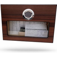 Cohiba Ceviz  Puro Taşıma Sandığı Nemlendirici ve Ayıraç Seti EBAT:7X16,5X22CM.