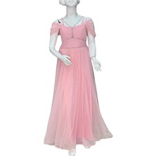 Sim Ipli Uzun Gezboy Abiye Elbise