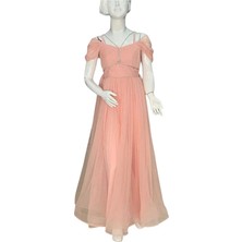 Sim Ipli Uzun Gezboy Abiye Elbise