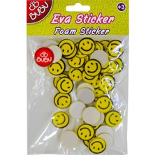  bu-bu eva sticker gülen yüz küçük pvc bubu-sts029