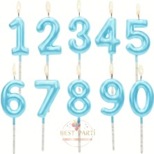 Best Parti Mavi Renk Doğum Günü Rakam Pasta Mumu Yaş-2