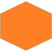  panda eva pano altıgen 46x40cm turuncu pan087t