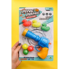 Ping Pong Shooting 17X28  cm Kutusunda Top Fırlatan Hedef Ördekli Oyuncak Tabanca