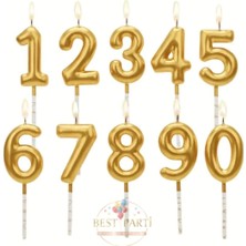 Best Parti Gold Renk Doğum Günü Rakam Pasta Mumu Yaş-0