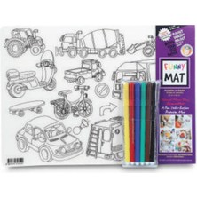 Hayat Store Funny Mat - Korsanlar ve Araçlar 6'lı Kalem Hediyeli 25 x 35 cm