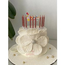 Rönesans Parti 10'lu Burgulu Kırmızı Renk Pasta Mumu 7,5 cm