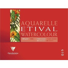  clairefontaine etival dokulu cold press 18x24cm 300 gram sulu boya bloğu uzun kenarı yapışkanlı 30 yaprak ek96470