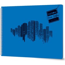  uni note spiralli resim defteri plasik kapak 24x34cm 25 yaprak (12 li paket)