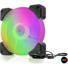 Hadron Hdx1518 12Cm Kasa Fanı Performans 4Pin Rgb Siyah