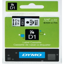 Dymo D1 Şerit 6X7 Mt Beyaz-Siyah 43613 S0720780