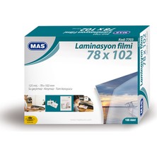  mas laminasyon filmi parlak 78x102mm 125 micron 7703 (100 lü paket)