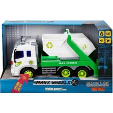 Sunman Oyuncak 1:16 Maxx Wheels Sesli ve Işıklı Geri Dönüşüm Kamyonları S00013078 (Karışık Model 1 Adet)
