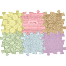 Muffik Baby Pastel Mat · 55X80 cm 6’lı Duyusal Aktivite Matı | Bebek Tummy Time & Motor Gelişim Oyun Halısı