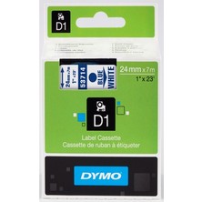Dymo D1 Şerit 24X7 Mt Beyaz-Mavi 53714 S0720940