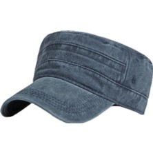 Valkyrie Unisex Lacivert Yıkamalı Eskitme Şapka Ayarlanabilir Castro Kep Günlük Spor Şapka