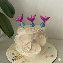 Rönesans Parti 3'lü Deniz Kızı Kuyruğu Figürlü Pasta Mumu