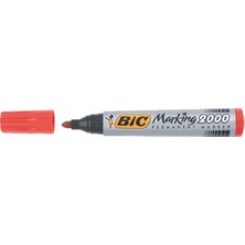 Bic Markör Yuvarlak Uç Kalem Kırmızı 2000 820913 (1 Paket 12 Adet)