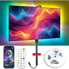 Led Level Tv Arkası LED 5 Metre Sensörlü 16MILYON Renk Tonu Profosyonel Şeritled Telefon&kumanda Kontrollü