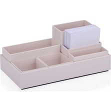 Gıpta Pastel Pink Tray Modular Masa Üstü Organizer Set ORG7525