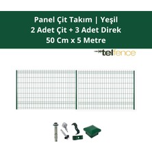 Telfence Panel Çit Takımı ( 2 Çit + 3 Direk ) Avantaj Paketi Bahçe Çiti - 5 Metre