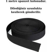 Asil Çelik Spanzet Halatı,Sedece Çekme Halatı 50 Mm, 55 G, Polyester, Siyah(1 metre fiyatıdır)