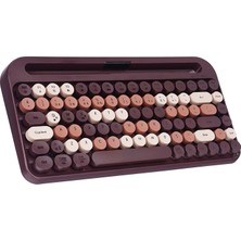 Everest Kb-99 Mocha 2.4G+Bt1+Bt2 Çoklu Cihaz Bağlantılı Q Kablosuz Klavye