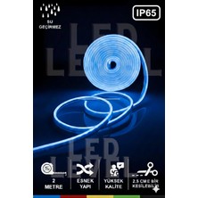 Led Level Neon Şerit LED 2 Metre Adabtör Anahtarlı 10 Adet Duvar Aparatı Hediye