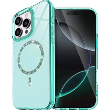 Senka Newface Iphone 14 Pro Max Live Diamond Magsafe Kapak - Yeşil
