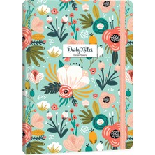  keskin color a5 80 yaprak çizgili sert kapak ciltli not defteri daily notes flowers - yeşil 410260-99